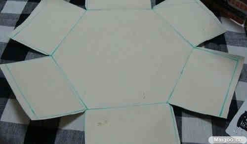收纳盒的折法 6边形花纹首饰收纳盒的做法