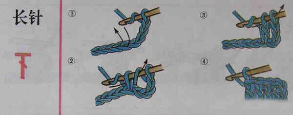 毛线编织基本针法大全--长针
