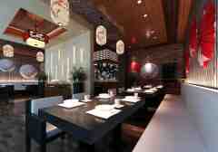 日式餐厅装修效果图 天然质感追求